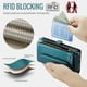 thumbnail image 5 of CaseMe Funda de Cuero for iPhone 16 Pro de 6.3 Pulgadas con Billetera [Bloqueo RFID] con Ranura para Billetes con Zíper y 7 Tarjeteros, Correa de Hombro y Muñeca Magnética de Cuero PU Suave, Funda de, 5 of 13