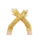thumbnail image 1 of INSPIRE CHIC Guantes sin dedos de lentejuelas brillantes para mujer, calentadores de brazos extra largos para fiesta, dorado, talla única, 1 of 5