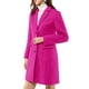 thumbnail image 4 of ABRIGO DE MUJER INSPIRE CHIC Color Sólido Solapa con Muesca Abotonado Simple Abrigo de Invierno Rosa Fucsia S, 4 of 7
