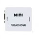 thumbnail image 1 of Adaptador VGA a HDMI HDTV Convertidor VGA hembra a HDMI Hembra con Audio Jack 3.5 Cuadrado, 1 of 3