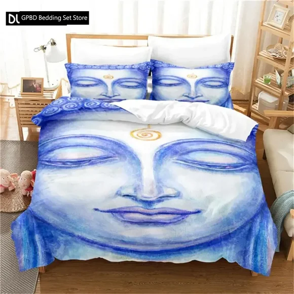 Buddha Statue Bedding Set Duvet Cover Set Bedding Digital Printing Bed Linen Bedding Set Fashion Design