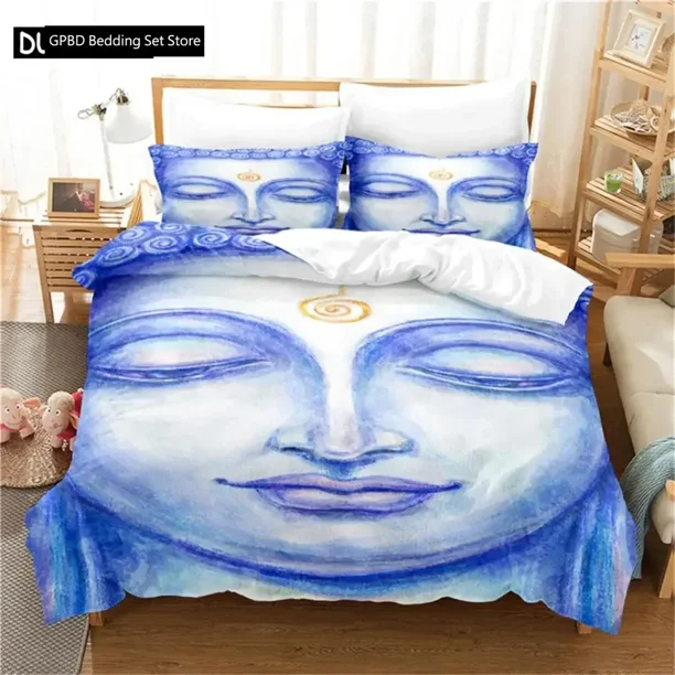 Buddha Statue Bedding Set Duvet Cover Set Bedding Digital Printing Bed Linen Bedding Set Fashion Design