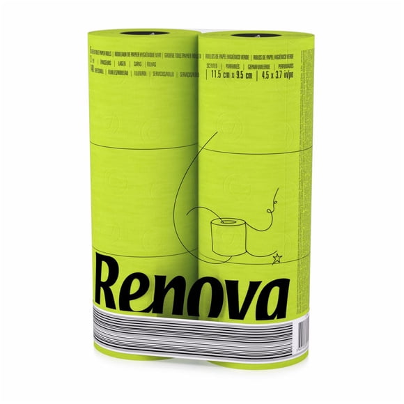 Papel Higiénico Renova Verde Lima 3 Capas 6 Rollos 140 Hojas