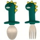 thumbnail image 1 of Dinosaur Toddler Fork And Spoon Utensil Set, 2 Pack, Dinosaur-shaped Design To Attract Baby's Attention And Make Baby More Willing To Learn To Use Utensils, 1 of 4