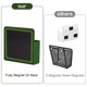 thumbnail image 3 of Porta KITANIS 12 × 4 × 12 cm Verde Militar (paquete de 2), 3 of 7