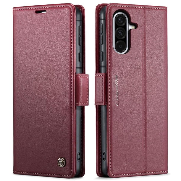 CaseMe tipo cartera Samsung Galaxy A56 5G con cierre magnético, RFID, tarjetero, soporte, carga inalámbrica