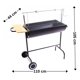 thumbnail image 4 of Parrilla Tambor a Carbon 110x44 cm con Asador Giratorio Ruedas y Tabla Lateral, 4 of 4