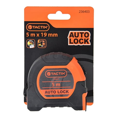 Tactix - Huincha De Medir Negra De 5 Metros