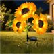 thumbnail image 1 of Luces solares de jardín con estaca MMHF 3 girasoles impermeables, 1 of 7