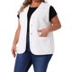 thumbnail image 4 of Agnes Orinda Chalecos de Jeans Talla Grande para Mujeres con Botones, Chaleco de Mezclilla sin Mangas, Escote en V, Talla 1X Blanco, 4 of 6