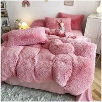 Genérico - Cubrecama Peludo Con Chiporro Rosado 2 Plazas
