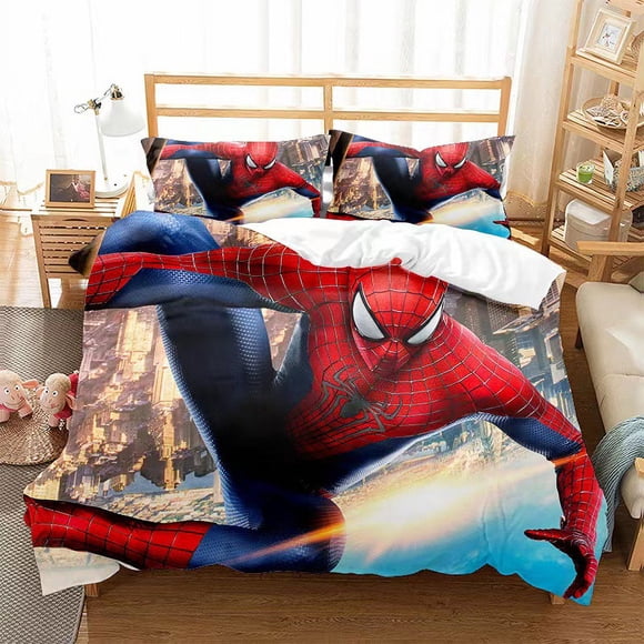 Spider Ma-n Spider M-an Bedding Set Sheet Set for Kids Adults,All Season Lightweight