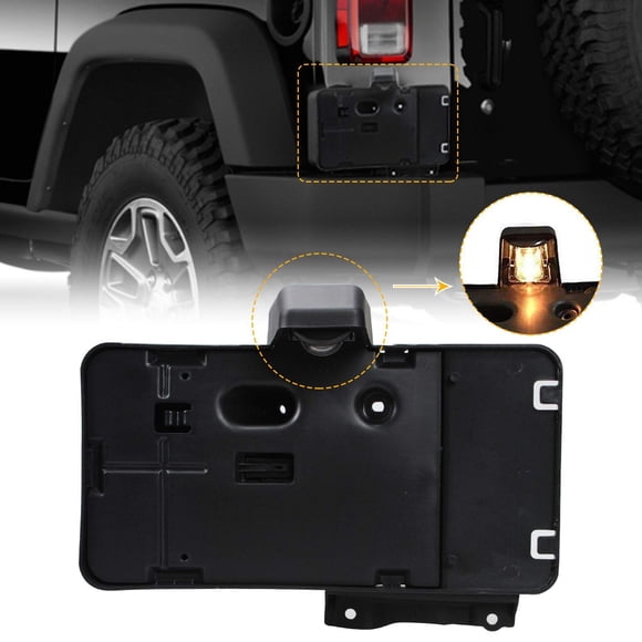 Marco portamatrículas con luz para Jeep Wrangler JK