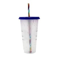 Bothyi - Vaso Que Cambia De Color Con Tapa Y Vaso De Agua Helada Con Pajita Para Fiesta