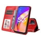thumbnail image 2 of Funda tipo cartera FOXDOCK para OPPO A54 5G , diseño girasol en relieve, cuero PU, cierre magnético, soporte y tarjetero, 2 of 5