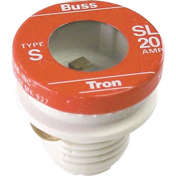 Fusibles de tapón Bussmann BP/SL-20 de 20 amperes, a prueba de manipulación, 3 piezas