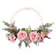 thumbnail image 4 of Corona De Flores Para Puerta Ventana Colgante Jardín Boda Festival Decoración Rosa, 4 of 5