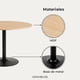 thumbnail image 2 of Mesa De Comedor Redonda Nordika Venhoouse Natural 80cm, 2 of 8