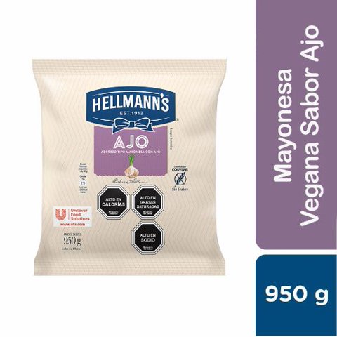 Hellmanns - Salsa Ajo 950 Gramos