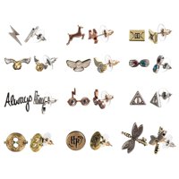 Pendientes Bioworld Harry Potter Con Símbolos De Hogwarts Para Mujer