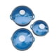 thumbnail image 4 of Juego De 3 Miniollas Esmaltadas, Juego De Utensilios De Cocina Portátiles Universales Esmaltados Para Cocinar En Casa, Azul Claro, 4 of 5