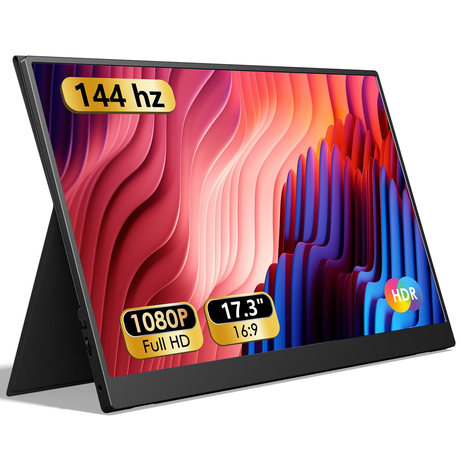 Forhelp - Monitor Portátil Para Help De 17,3" 1080p Fhd 144 Hz Ips Hdr