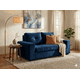 thumbnail image 1 of Sofa Praga 2 Cuerpos Felpa Azul, 1 of 3