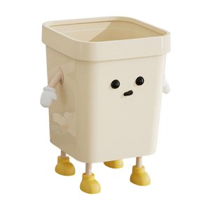 Magideal - Cubo De Basura Creativo Pequeño Para Hogar Oficina Dormitorio Diseño Moderno Y Divertido Pp Sin Tapa Adecuado Para Cocina Sala De Estar Baño Estudio D Grande De Pie