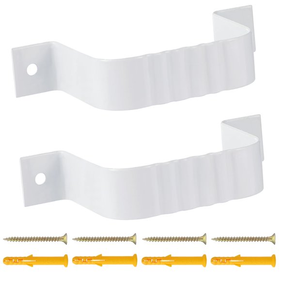 Correas para bajante de canalón Mzcvriru 2x3 blancas, paquete de 2
