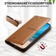 thumbnail image 5 of Funda tipo cartera con bloqueo RFID para Samsung Galaxy S25 cubierta magnética de cuero con tapa y soporte Marrón, 5 of 6
