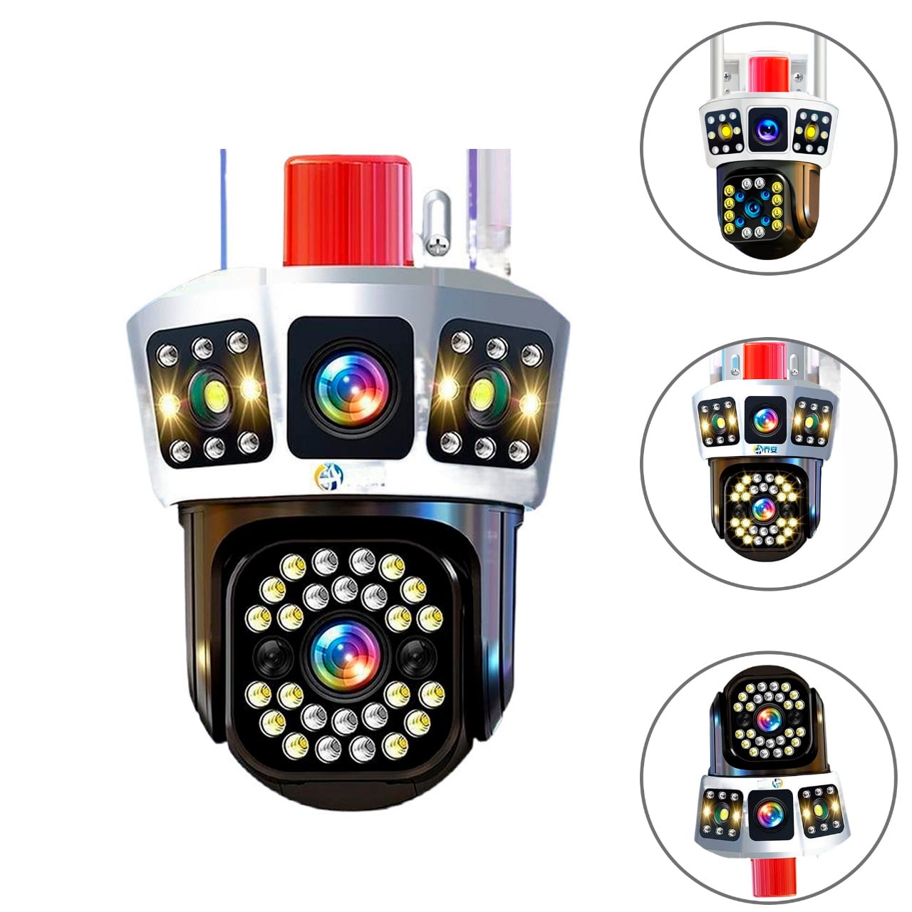 Genérico - Cámara De Seguridad Ip Inalámbrica 4k Ultra Hd – Visión Nocturna Ir + Led, Detección Inteligente De Movimiento, Audio Bidireccional Y Resistencia Ip66 Para Interior/exterior