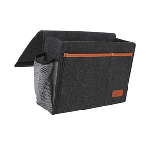 Bothyi - Organizador De Mesita De Noche Para Debajo Del Colchón, Para Llaves, Teléfono Y Sofá, Color Gris Oscuro