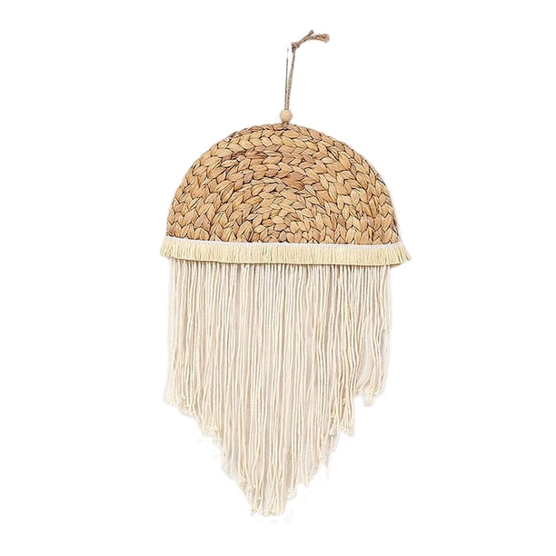 Tapiz colgante de pared de macramé bohemio / Telón de fondo tejido con Decoración moderna elegante hecha Boho / para dormitorio , a A