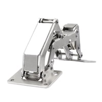 Xusx111 - 2 Paquetes De Bisagras De Gabinete De Cierre Suave, Lenta Liso Oculto Sin Marco Bisagra De Susan, Montaje De Superficie De Hardware Oculto, Puerta De Trampa De Soporte De Tapa, Auto Cierre P