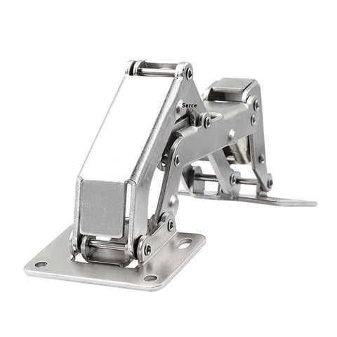 Xusx111 - 2 Paquetes De Bisagras De Gabinete De Cierre Suave, Lenta Liso Oculto Sin Marco Bisagra De Susan, Montaje De Superficie De Hardware Oculto, Puerta De Trampa De Soporte De Tapa, Auto Cierre P