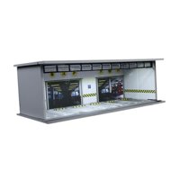Magideal - 1/64 Diorama Caja De Exhibición De Automóviles Mini Modelo Caja De Almacenamiento De Automóviles Organizador De Exhibición De Acrílico Con Light Model Mo914058