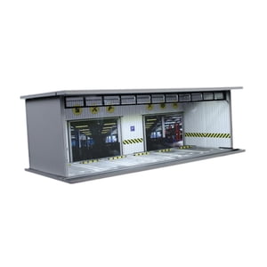Magideal - 1/64 Diorama Caja De Exhibición De Automóviles Mini Modelo Caja De Almacenamiento De Automóviles Organizador De Exhibición De Acrílico Con Light Model Mo914058