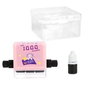 Magideal - Número De Sello De Rodillo De Matemáticas Práctica De Enseñanza Juguete De Aprendizaje Juguete Educativo Con Tinta Rodillo Portátil Sello De Enseñanza Rojo