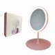 thumbnail image 2 of Espejo Maquillaje Tocador Luz LED Plegable Táctil Recargable Rosa, 2 of 9