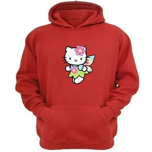 Genérico - Polerón Canguro Gatita Kitty Rojo Talla Xl Unisex