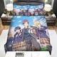 thumbnail image 1 of Food Wars Shokugeki No Soma Characters In Sakura Field Quilt Duvet Cover Set3-Piece Bedding Set, 1 of 5