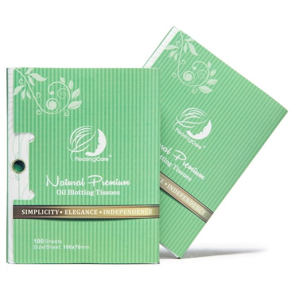 Pañuelos Absorbentes de Aceite PleasingCare Natural con Té Verde - 200 uds