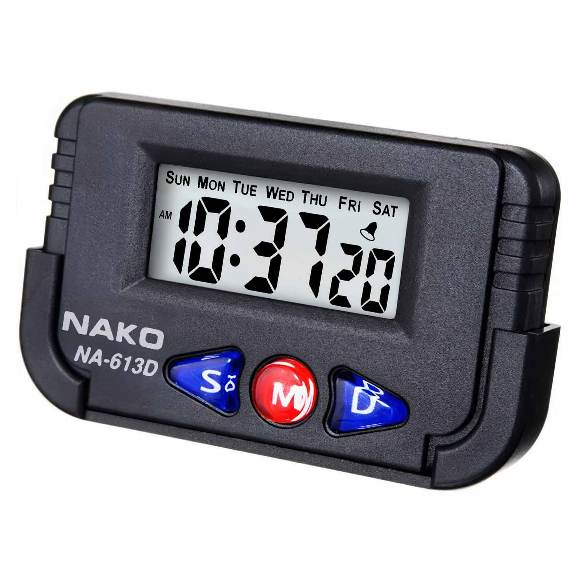 Gen - Reloj Digital Mini Hora Fecha Para Auto Moto Escritorio Multicolor