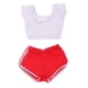 thumbnail image 3 of 1/6 Escala Mujer Mujer Pantalones Deportivos Traje Camisa Para Figura De Acción De 12 Pulgadas Rojo, 3 of 5