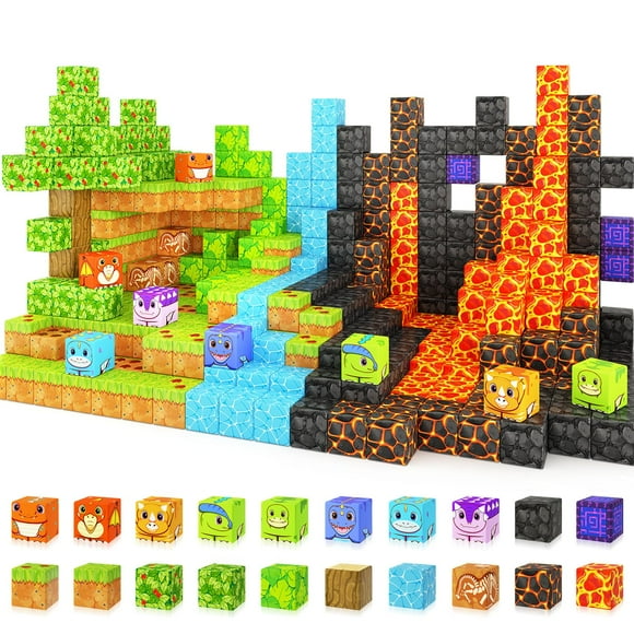 Set de aventuras con dinosaurios con bloques magnéticos Coodoo para más de 3 años