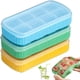 thumbnail image 1 of Mini bandejas de cubitos de hielo para congelador, bandejas de silicona con tapa para mininevera, moldes pequeños para cubitos de hielo, bandejas con tapas para cócteles o whisky, sin BPA, flexibles y, 1 of 7