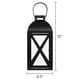thumbnail image 2 of Farol Portavelas Mainstays Metal Negro 24x24x24cm Vidrio, 2 of 3
