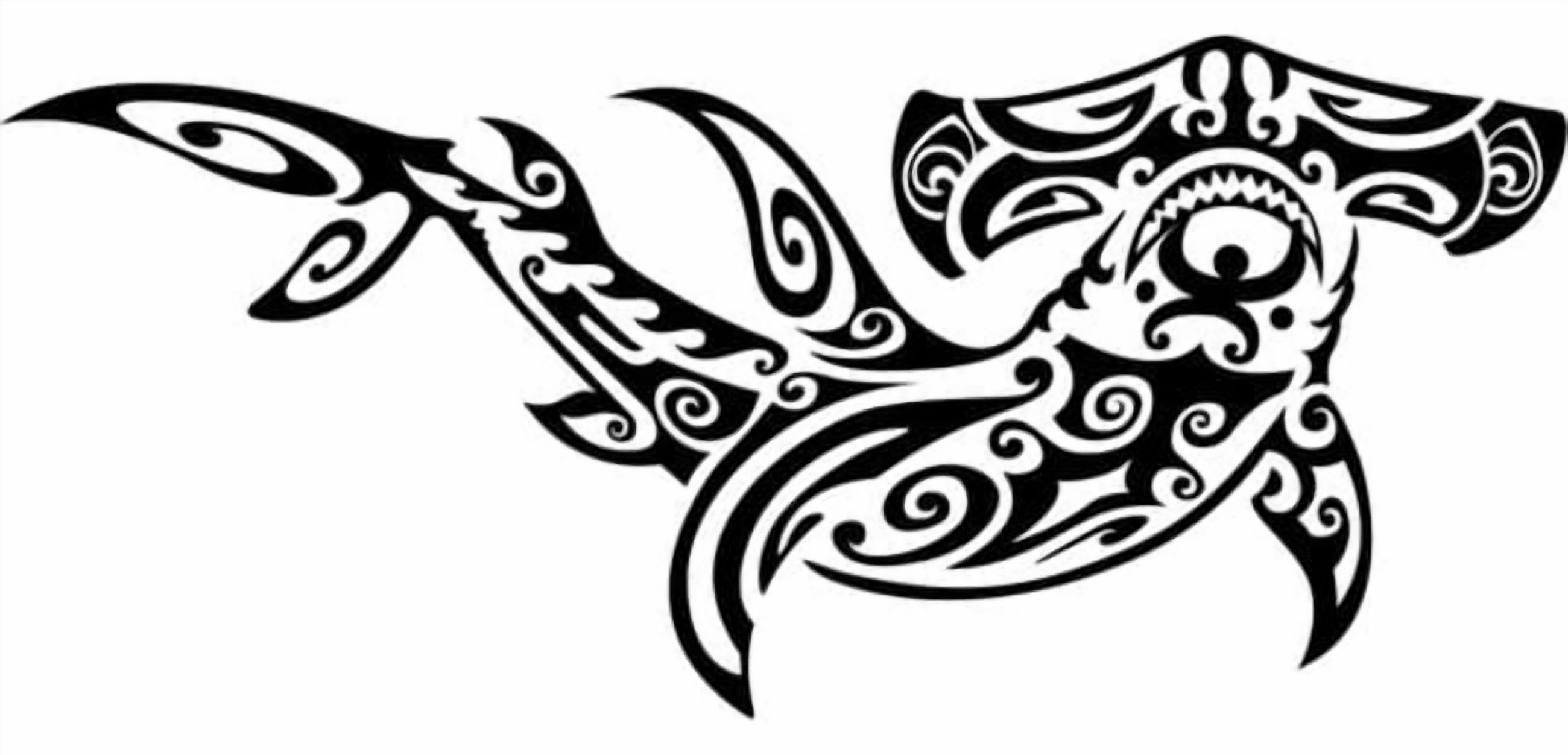 Rienda Libre Graphics - Decomural Hammerhead Shark Tribal Ws-17666