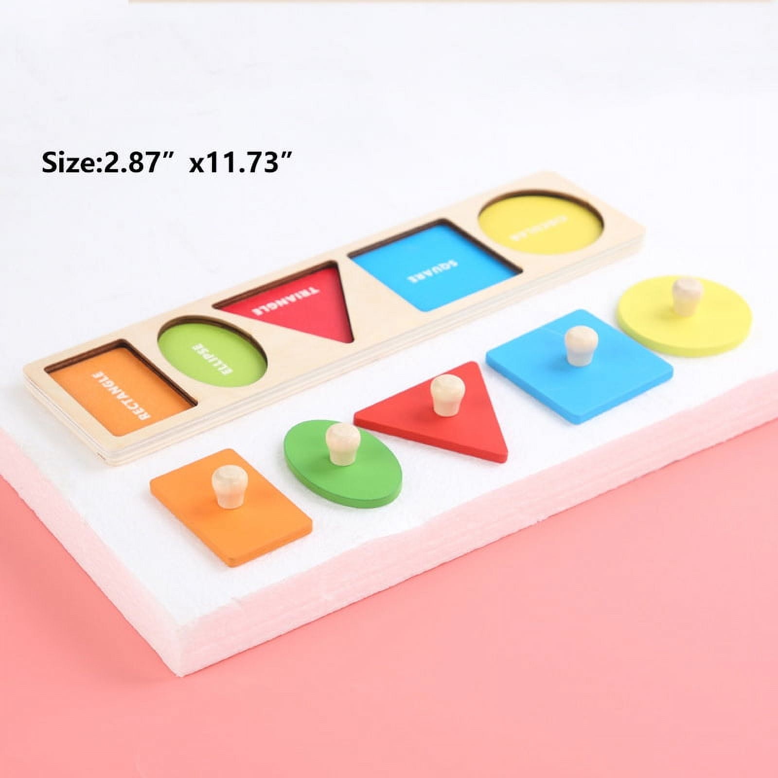 Wooden Montessori Teaching Aid, Geometric Shape Puzzle Board, Early ...