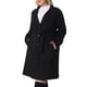 thumbnail image 4 of Abrigos para Mujer Talla Grande de Agnes Orinda Abrigo Largo de Ante con Bolsillos 1X Negro, 4 of 6